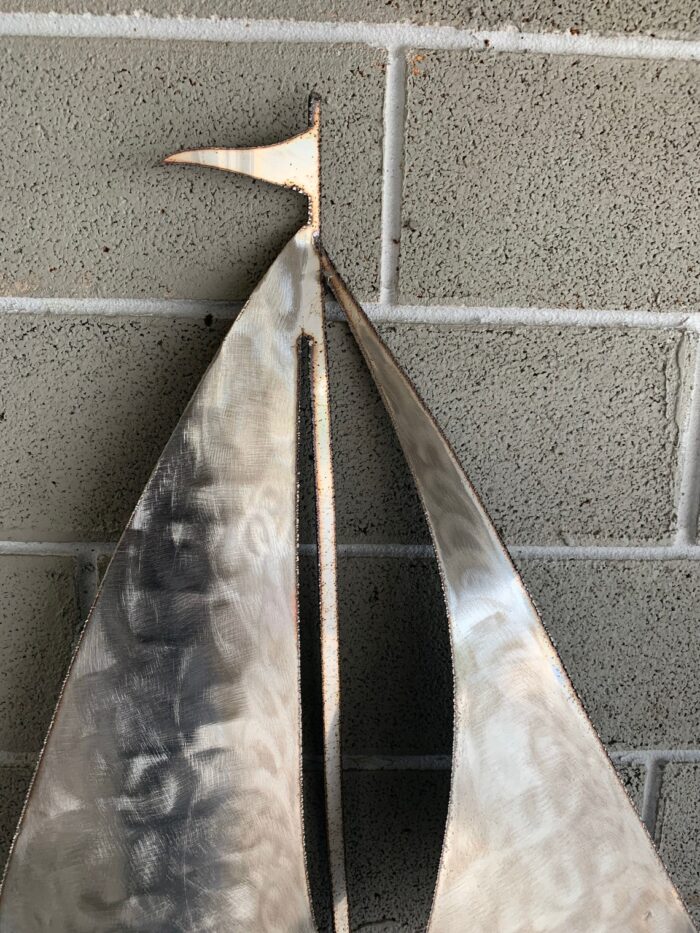 Stainless Steel Sailboat wall Decor 2