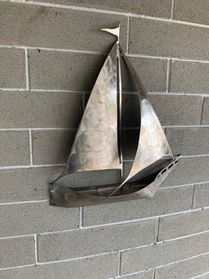 Stainless Steel Sailboat wall art